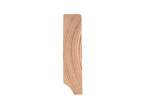 Solid Skirting Board Ash A/B 24x100 mm 2m with radius 5mm Matte lacquered