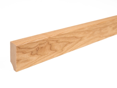 Solid Skirting Board Ash A/B 24x60 mm 2m with radius 5mm Matte lacquered