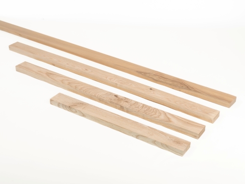 Lamellen Essen Rustiek Massief 24x60 mm, 2,1-2,5 m, Knutselhout Stroken