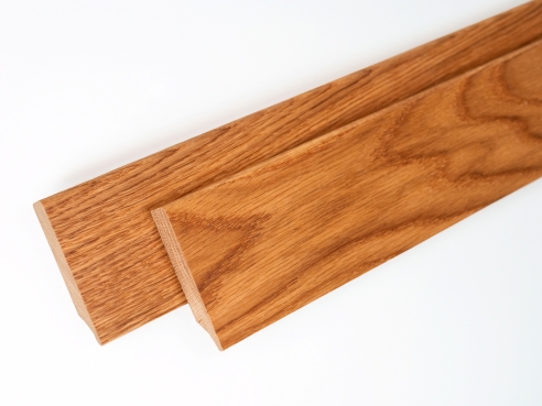 Solid Skirting Board Oak A/B 18x70 natural oil 0,8-1,8m with radius 5mm