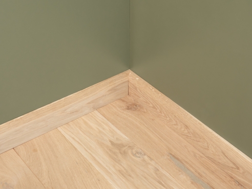 Solid Skirting Board Oak A/B 20x90 hardwax oil natural white 1,5-2,5m with radius 20mm