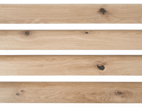 Solid Skirting Board Oak Rustic 20x70 Hard Wax Oil Natural White 1,5-2,5m with radius 20mm, black filled