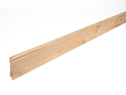 Plinthes Chêne Rustique 20x110 non traitée 1,5-2,5m Profil Hamburger, nœuds NON rebouchés
