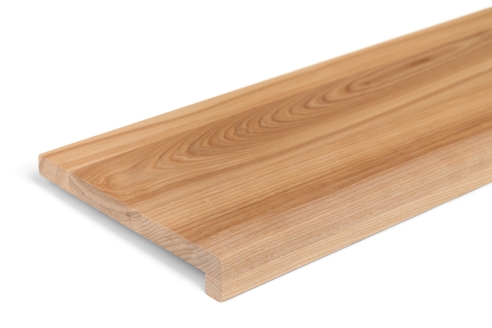 Preview: Esche Select Natur 20 mm klar lackiert Treppenstufe Trittstufe Renovierungsstufe Setzstufe