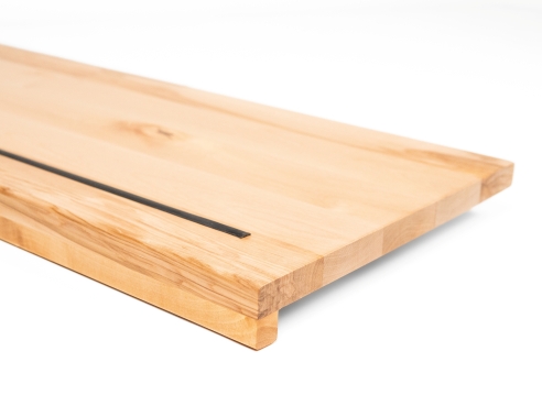 Preview: Traptrede Antisliprand Berken Rustiek 20mm Helder Gelakt