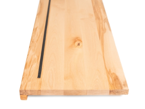 Preview: Traptrede Antisliprand Berken Rustiek 20mm Helder Gelakt