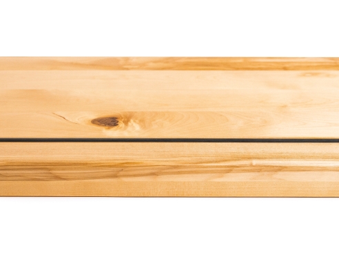 Stair tread Solid Birch Hardwood 20 mm, nature oiled with rubber lip