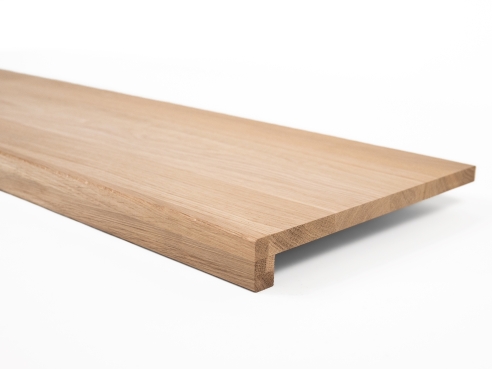Marche d'escalier, Appui de fenêtre Chêne A/B 16 mm non traité, lattes pleines