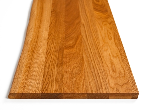 Preview: Plank met Boomkant Eiken Select Natuur DL 20 mm Natuurlijk Geolied Boekenplank Wandplank