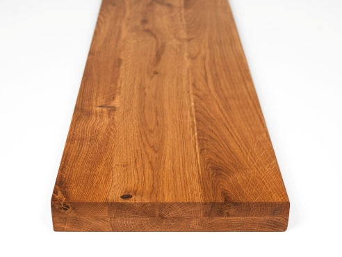 Traptrede Eiken Wildeiken 35 mm Natuurlijk Geolied, doorlopende lamellen Vensterbank Legplank