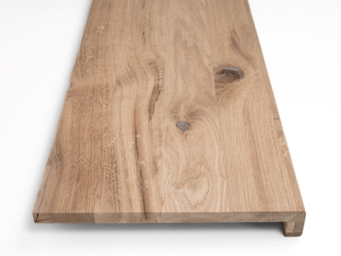 Preview: Treppenstufe Trittstufe Renovierungsstufe Setzstufe Eiche Rustikal unbehandelt Massivholz Eiche LIGNAU Holzhandel Wuppertal