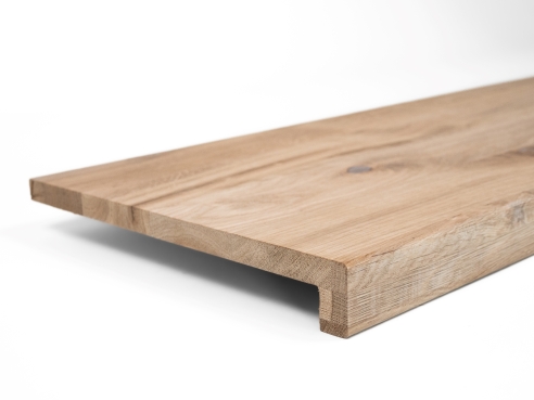 Preview: Treppenstufe Trittstufe Renovierungsstufe Setzstufe Eiche Rustikal unbehandelt Massivholz Eiche LIGNAU Holzhandel Wuppertal