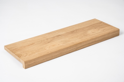 Straight Shelf with Connector Oak rustic 20mm Width: 250mm untreated