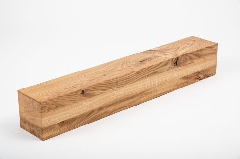 Glued laminated beam Squared timber Wild oak 120x120 mm Hard wax oil Natural (colourless)