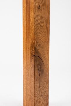 Glued laminated beam Squared timber Wild oak 120x120 mm Cherry oiled