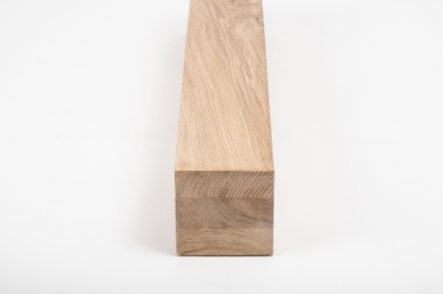 Glued laminated beam squared timber wild oak 120x120 mm white oiled