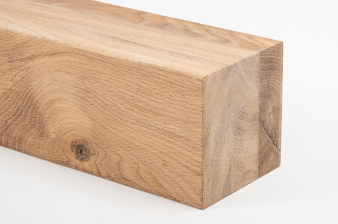 Glued laminated beam Squared timber Wild oak 160x160 mm brushed Hard wax oil natural white