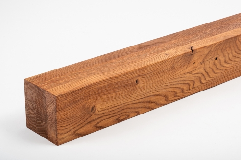 Glued laminated beam squared timber wild oak 160x160 mm brushed cherry oiled