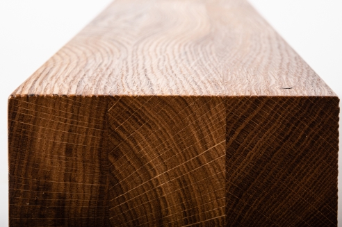 Glued laminated beam Squared timber Wild oak 80x80 mm brushed natural oiled