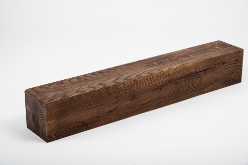 Glued laminated beam Squared timber Wild oak 120x120 mm brushed Walnut oiled