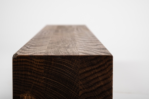 Glued laminated beam Squared timber Wild oak 120x120 mm brushed Walnut oiled