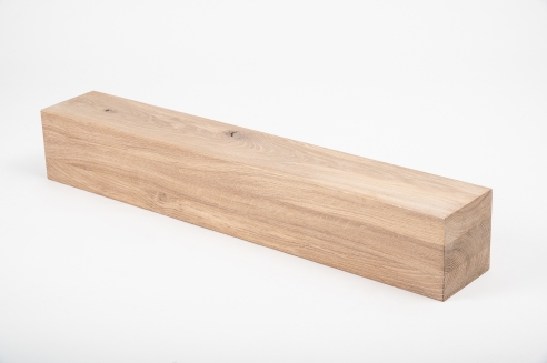 Glued laminated beam Squared timber Wild oak 80x80 mm brushed white oiled