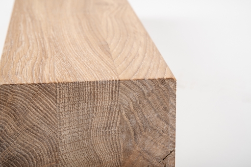 Glued laminated beam Squared timber Wild oak 120x120 mm brushed white oiled