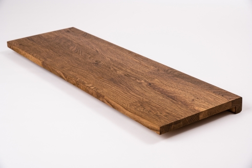 Window sill Solid Oak with overhang KGZ 20 mm Rustic grade antique oiled