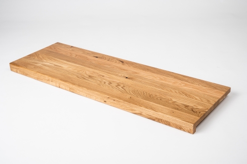 Window sill Solid Oak with overhang, 20 mm Rustic grade laquered