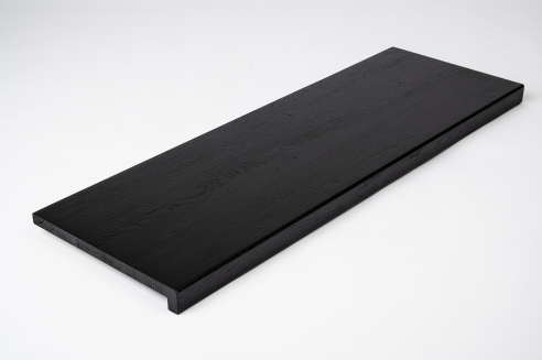 Window sill Oak Country 26mm brushed black lacquered with RAL9011