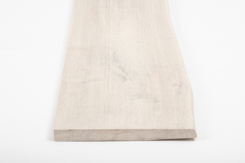 Massivholzbrett Regalbrett Wandregal mit Baumkante Wildeiche 26mm gebürstet gekalkt weiß geölt