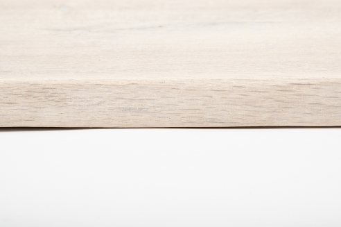 Plank Wandplank Boekenplank met Boomkant Wildeiken 40 mm Gekalkt Wit Geolied
