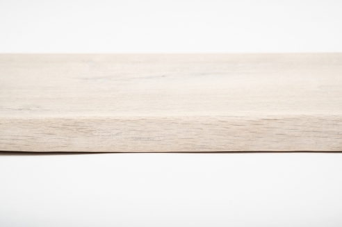 Plank Wandplank Boekenplank met Boomkant Wildeiken 40 mm Gekalkt Wit Geolied