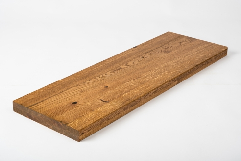Stair tread Solid Oak Hardwood , Rustic grade, 40 mm, antique oiled