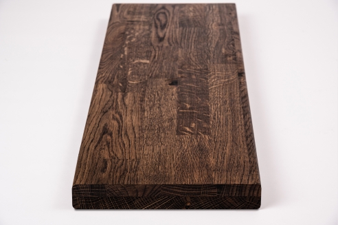 Stair tread Solid Oak Hardwood , Rustic grade, kgz 40 mm, tone smoked oak oiled