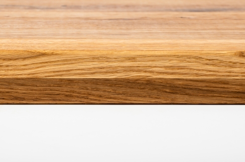 Stair tread Solid Oak Hardwood, Rustic grade, 40 mm, brushed natural oiled