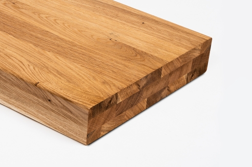 Stair tread Solid Oak Hardwood , Rustic grade, 60 mm, hard wax oil nature