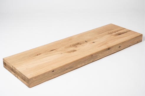 Stair tread Solid Oak Hardwood, Rustic grade, 60 mm, unfinished