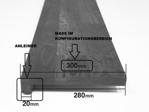 Eiche Rustikal DL 20mm klar lackiert Renovierungsstufe Setzstufe Treppenstufe Trittstufe