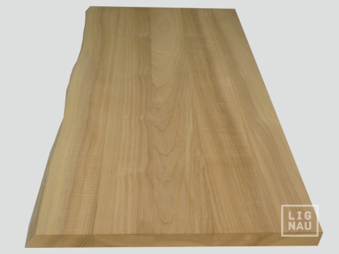 Solid Ash Worktop with natural unedged front edge, 40 mm Prime-Nature grade, unfinished