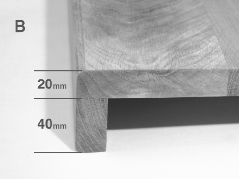 Fensterbank Fensterbrett Fenstersims Eiche Räuchereiche Rustikal KGZ 20mm Hartwachsöl naturweiß