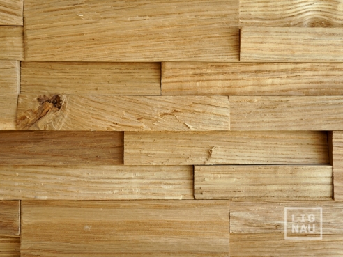 Wall panels: Tirsen Oak split wood 3D