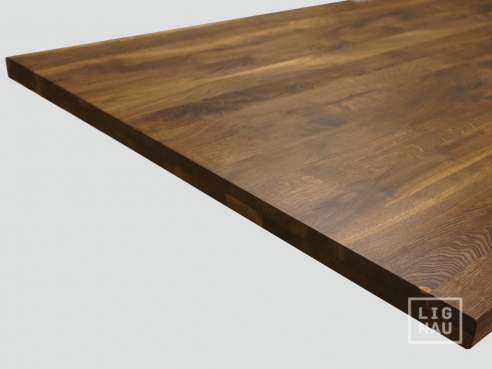 Platform Solid wood Smoked oak Rustic 40 mm natural oiled
