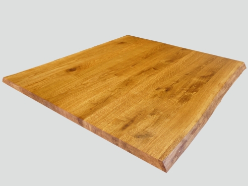 Worktop Solid wood Rustic Oak with 2 unteamed live edges 40 mm Colourless Natural oiled