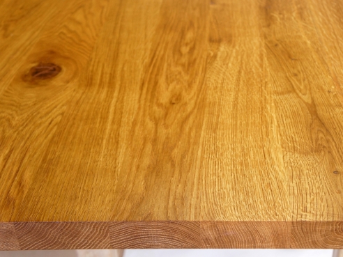 Solid wood panel Worktop Tabletop Oak Wild oak 40x450x700 mm, full stave lamellas, natural oiled, with two live edges