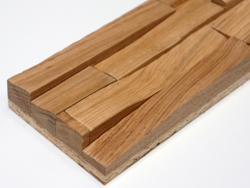 Wall panels: Tirsen Oak split wood 3D