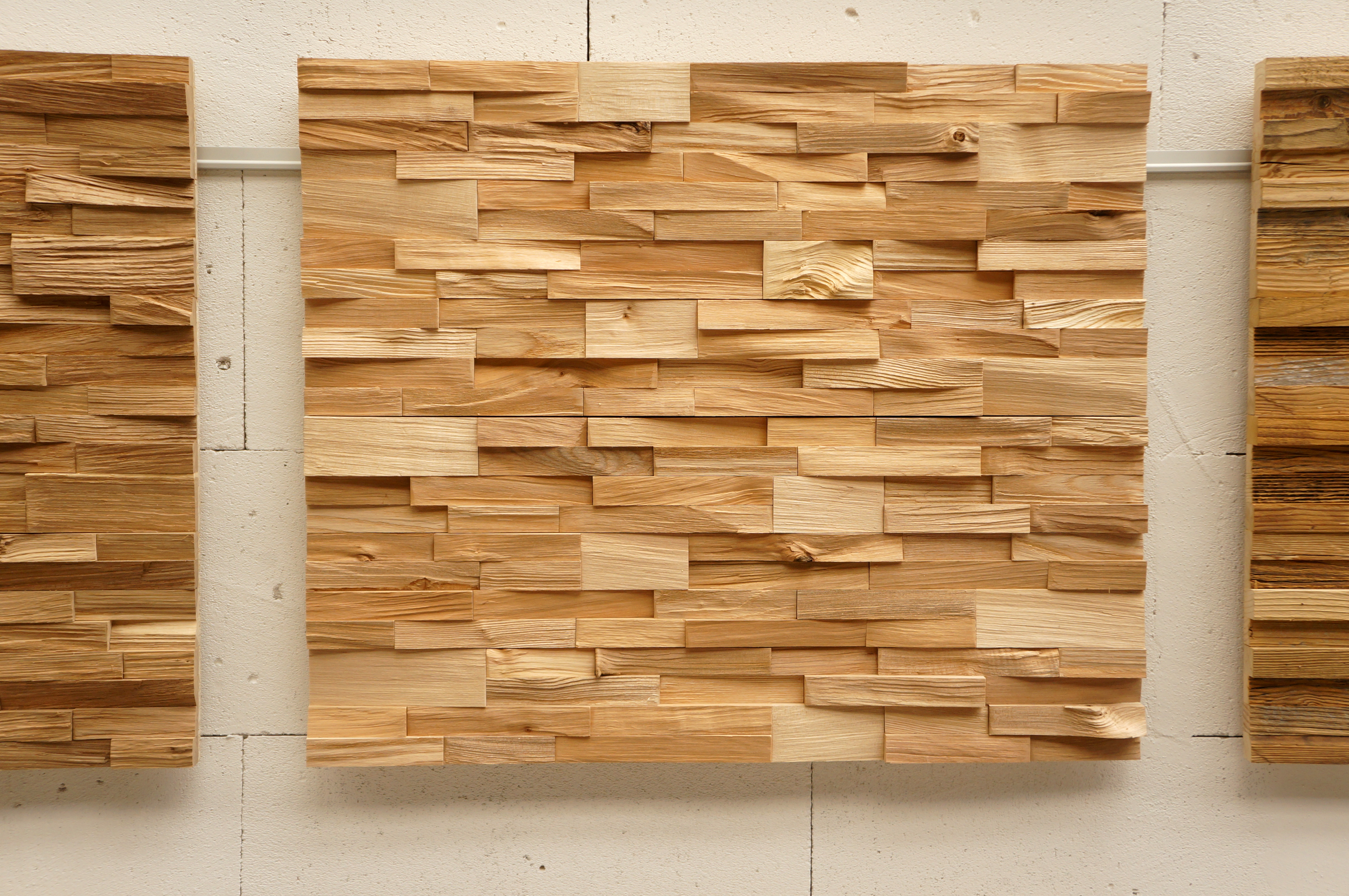 Verblender 3D Wandverkleidung Wand Paneele Dekorplatte Echtholz Holzfliesen Holz 