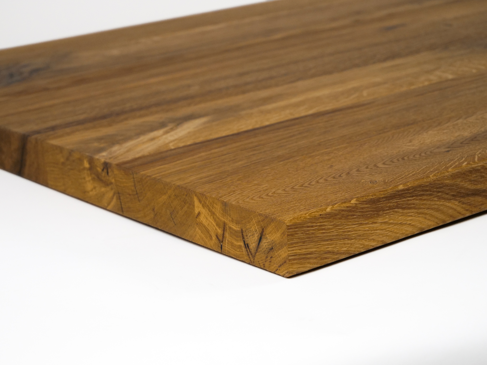 Lignau - Podest Treppenplatform Tischplatte Esstisch Eiche Wildeiche 40 mm  Naturgeölt Arbeitsplatte Massivholzplatte | Tischplatten