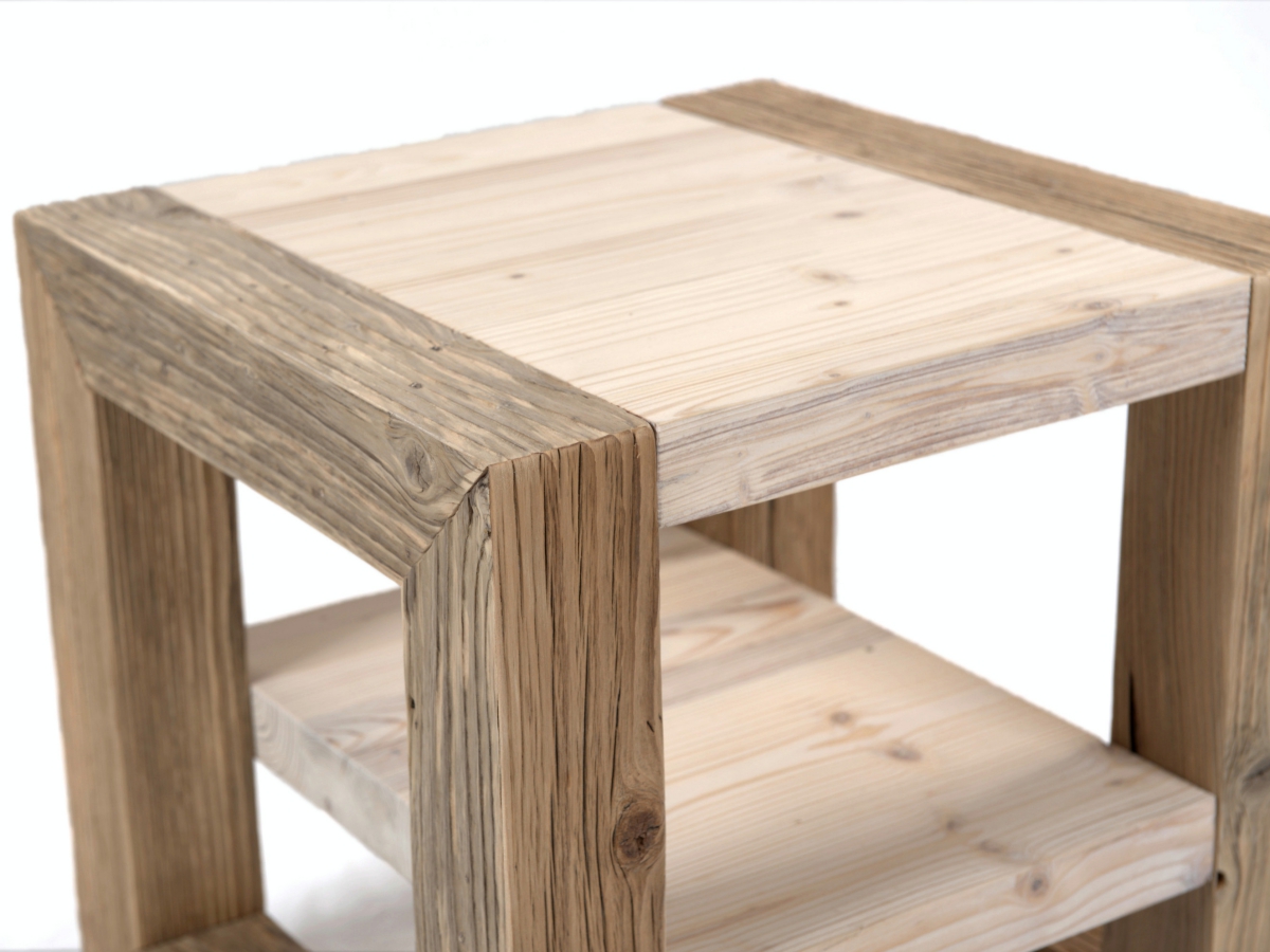 Lignau - Couchtisch Kaffeetisch aus Altholz klein plus