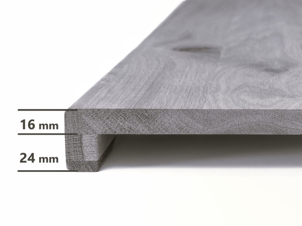 Treppenstufe, Fensterbank Eiche Select Natur A/B 16 mm naturgeölt DL Trittstufe Setzstufe